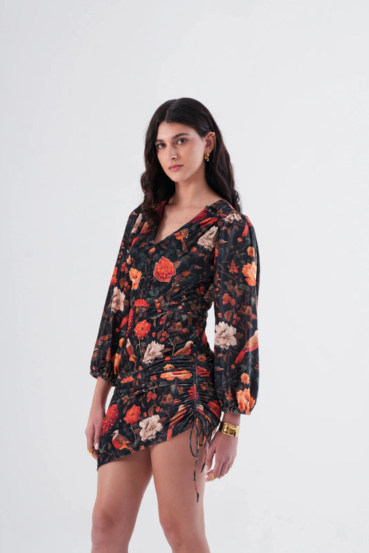 Noir velvet dress Label By Mohita