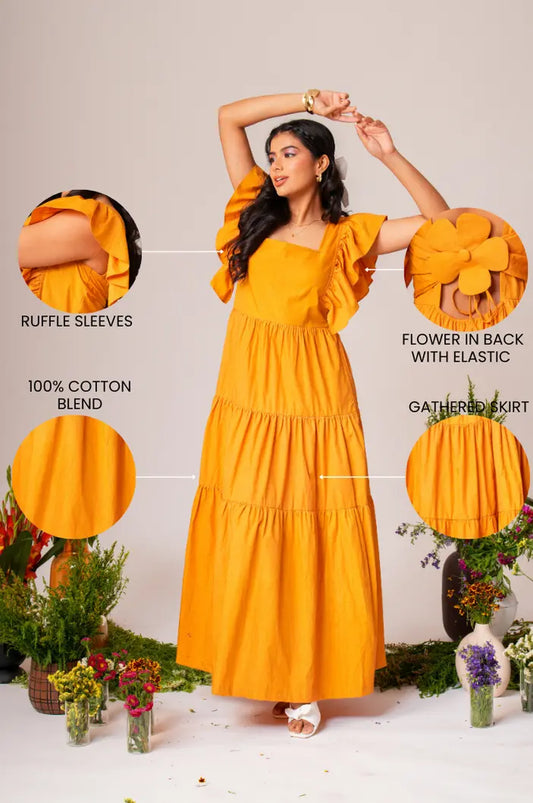 Ruffle Maxi Dress Label By Mohita