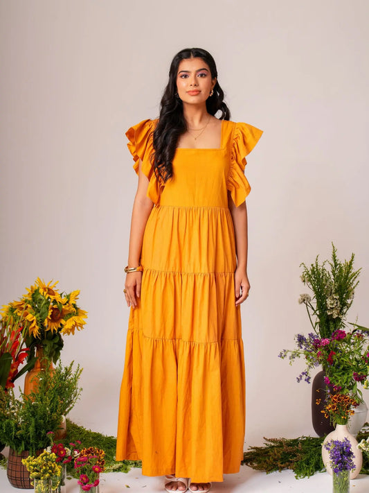 Ruffle Maxi Dress Label By Mohita