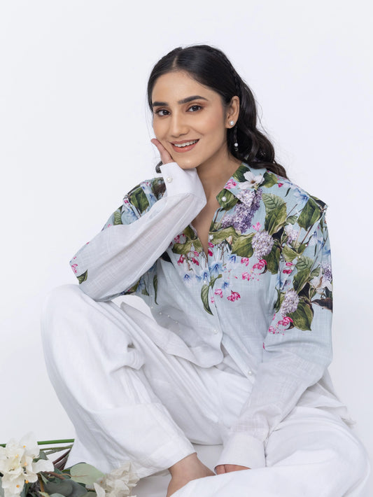 SKY BLOSSOM ELEGANCE SHIRT Label By Mohita
