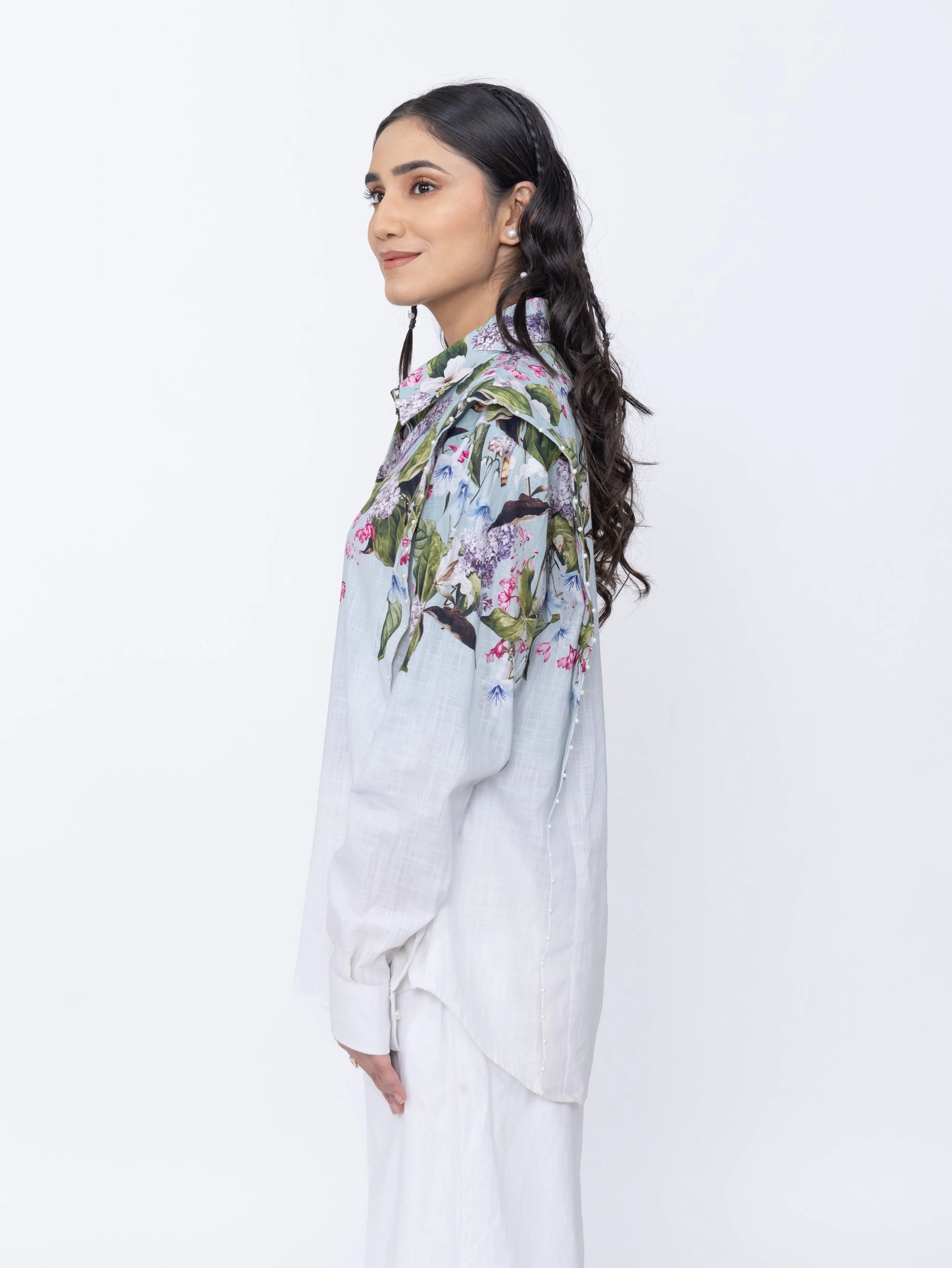 SKY BLOSSOM ELEGANCE SHIRT Label By Mohita