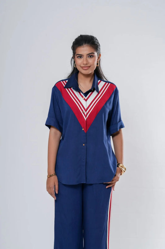 Stripe Detail Co-ord Set Label By Mohita