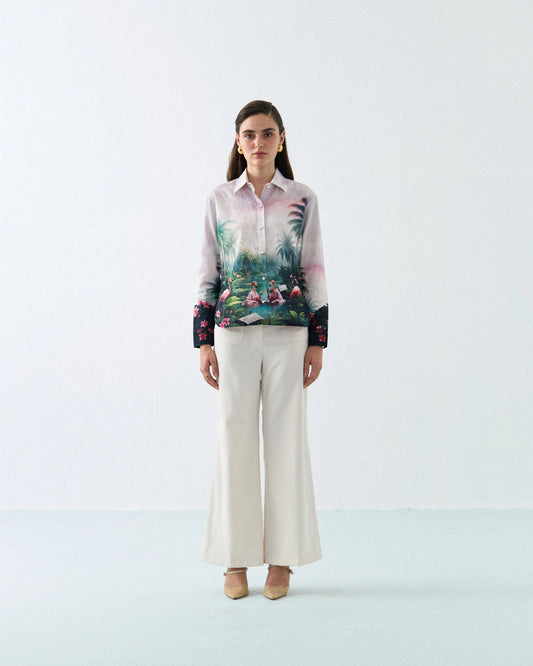 TEA-PARTY FLAMINGO SHIRT Label By Mohita