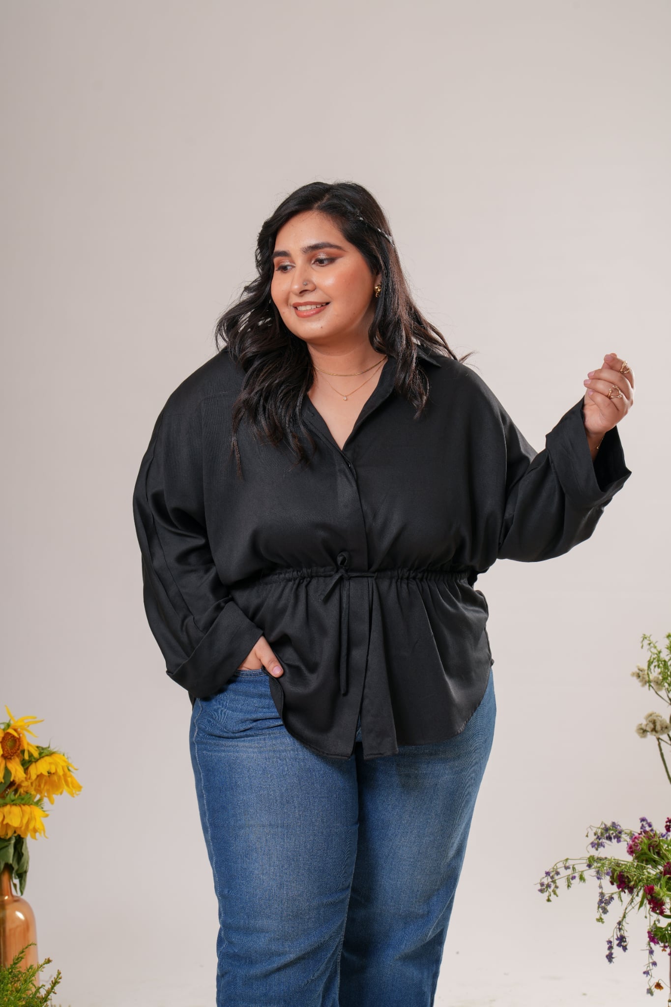 Drawstring Relaxed Shirt Label By Mohita