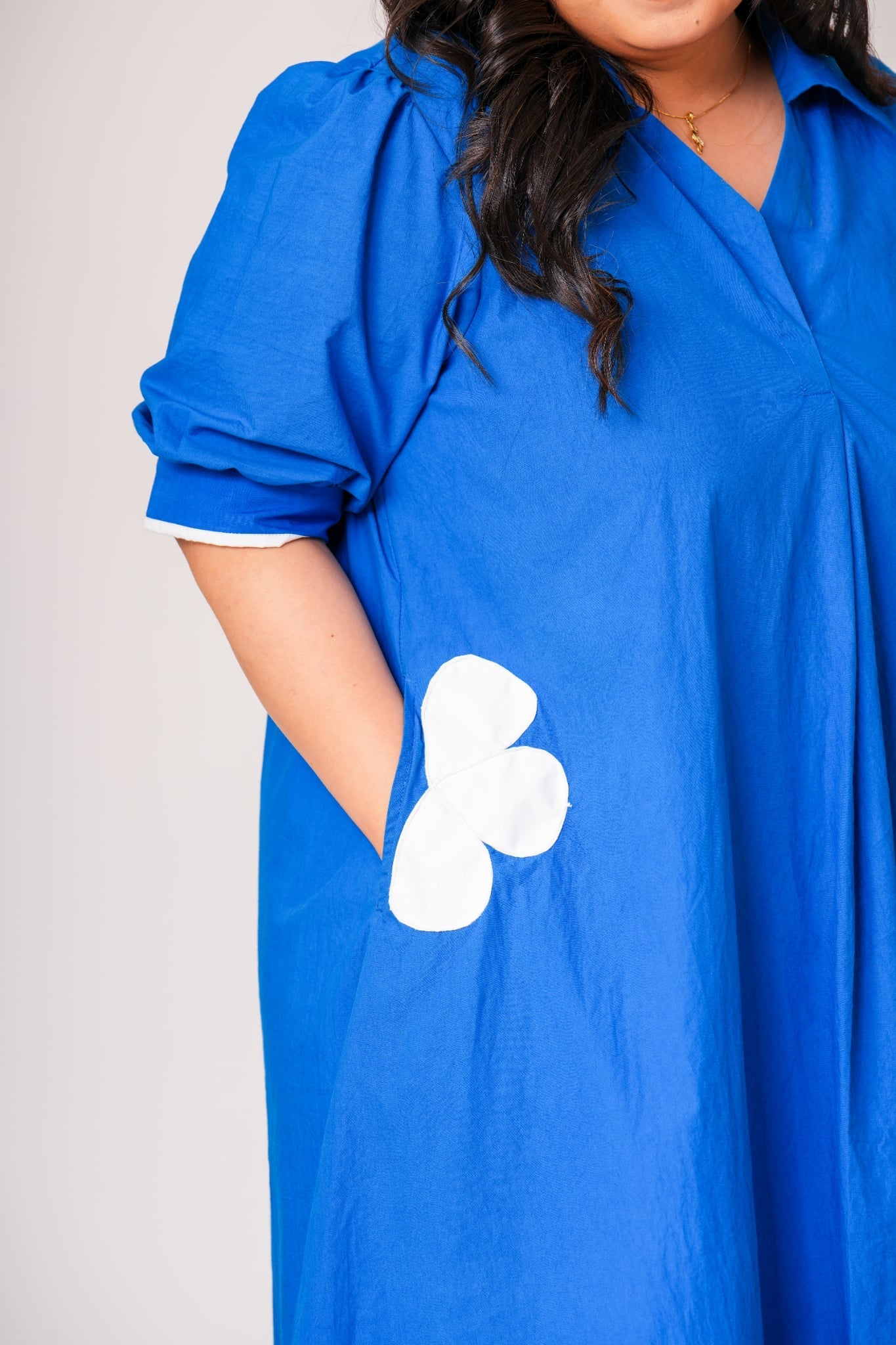 Flower Pocket A-line Dress Label By Mohita