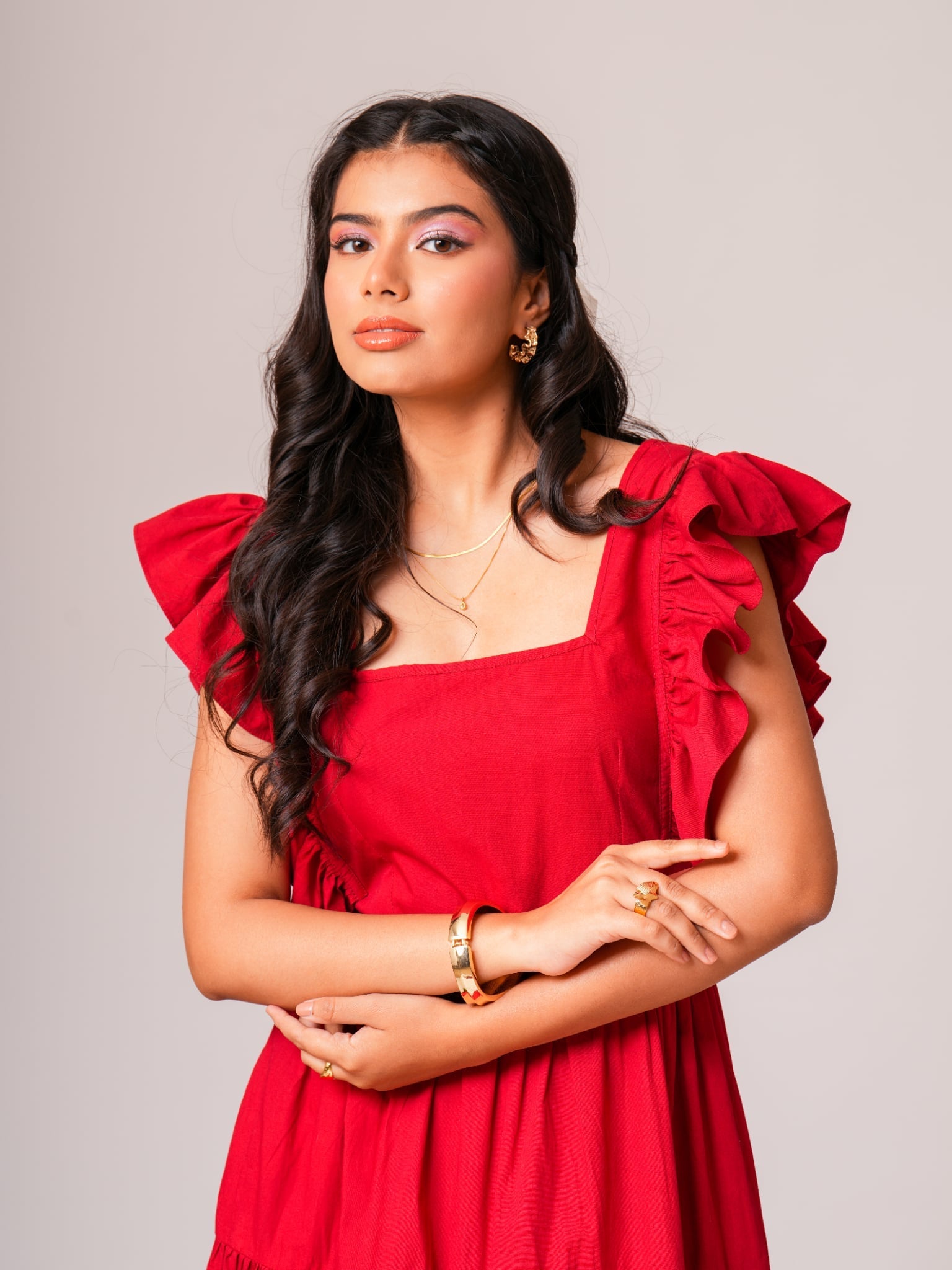 Ruffle Maxi Dress Label By Mohita