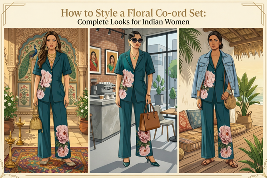 How to Style a Floral Co-ord Set — 6 Complete Looks for Indian Women Label By Mohita