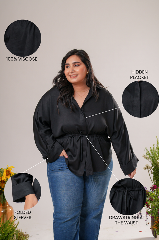 Drawstring Relaxed Shirt Label By Mohita