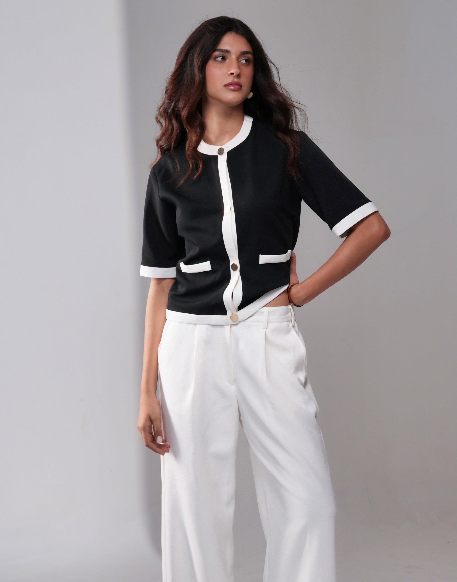 Urban Nomad Monochrome Co-ord Set — back view of the co-ord