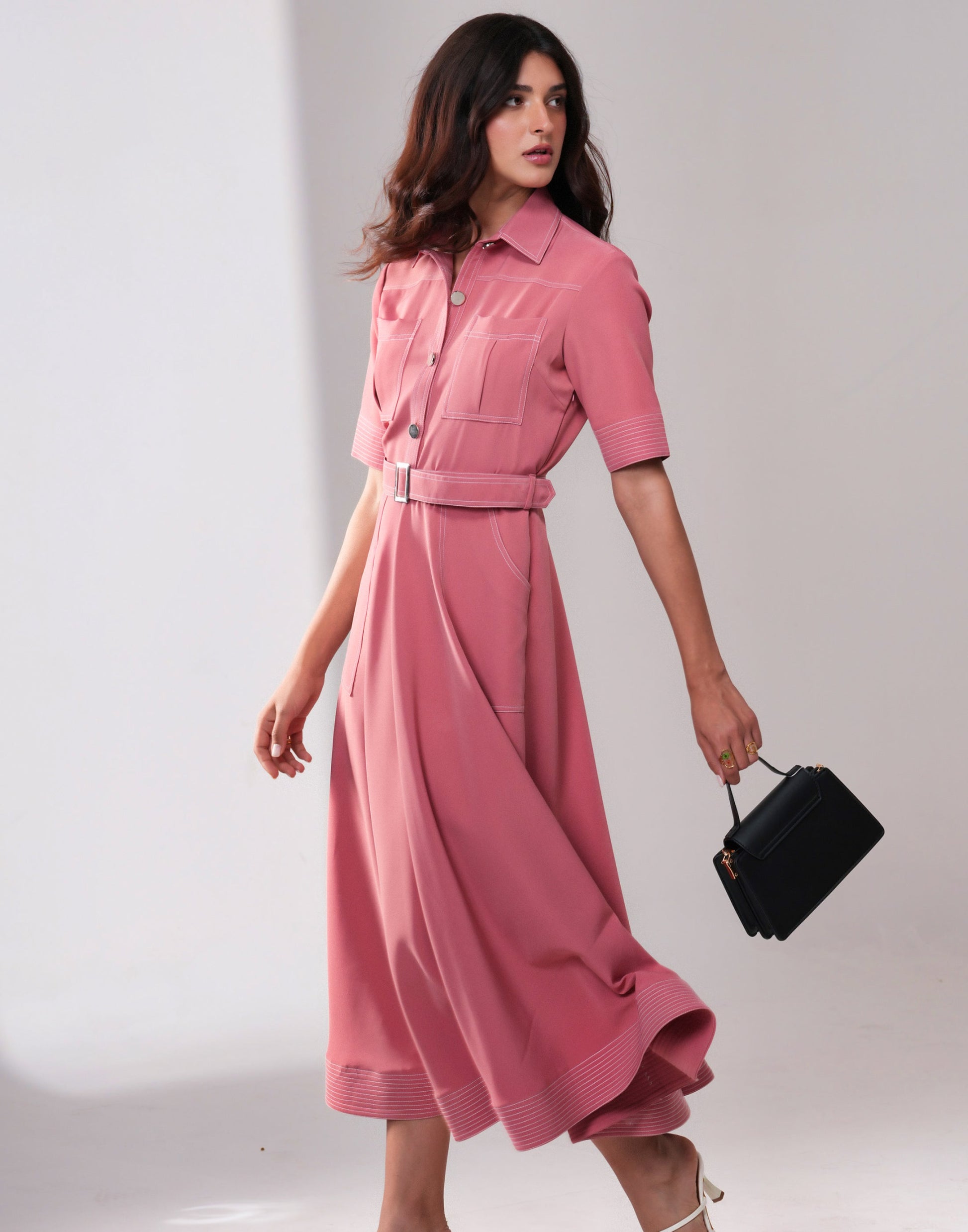 BLUSH POCKET POLO DRESS Label By Mohita