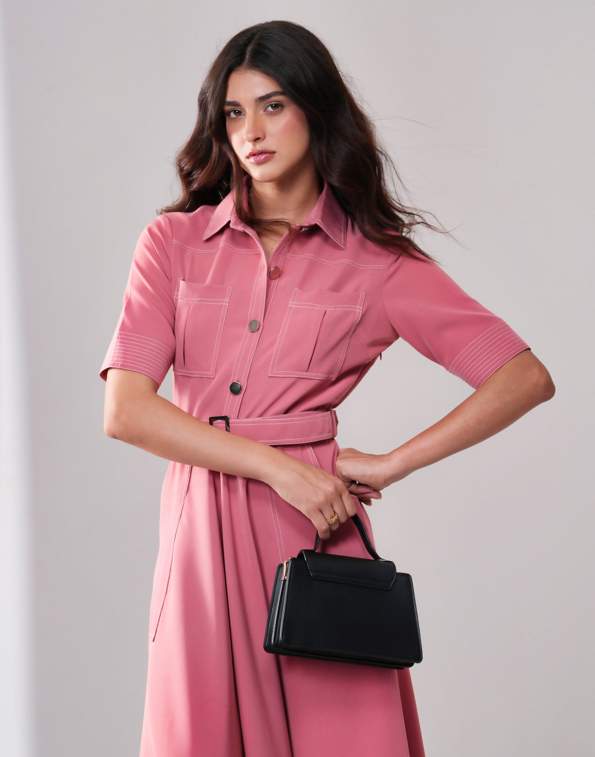 BLUSH POCKET POLO DRESS Label By Mohita