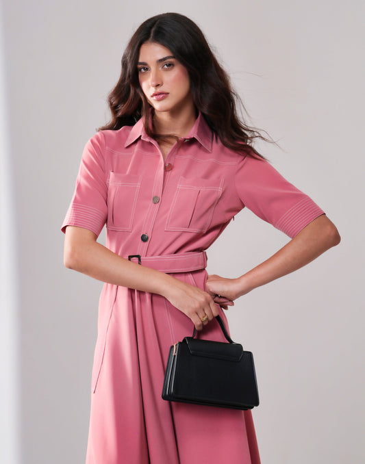 BLUSH POCKET POLO DRESS Label By Mohita