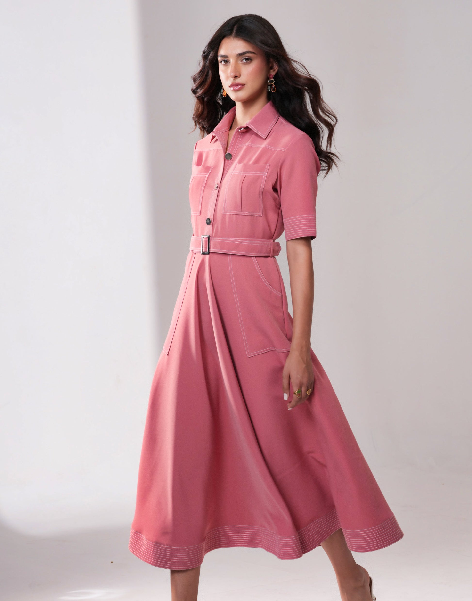 BLUSH POCKET POLO DRESS Label By Mohita
