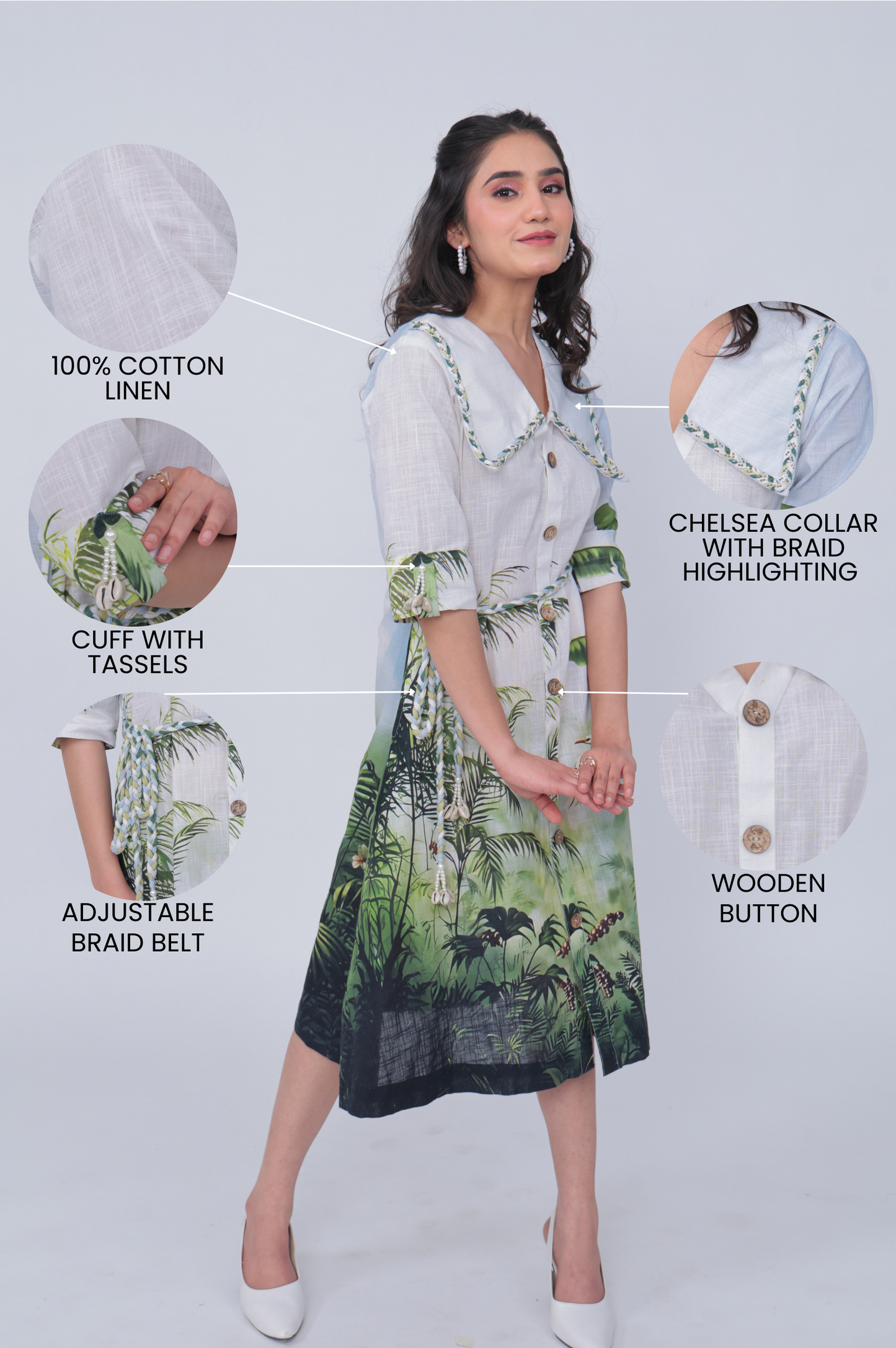 GREEN SAFARI DRESS