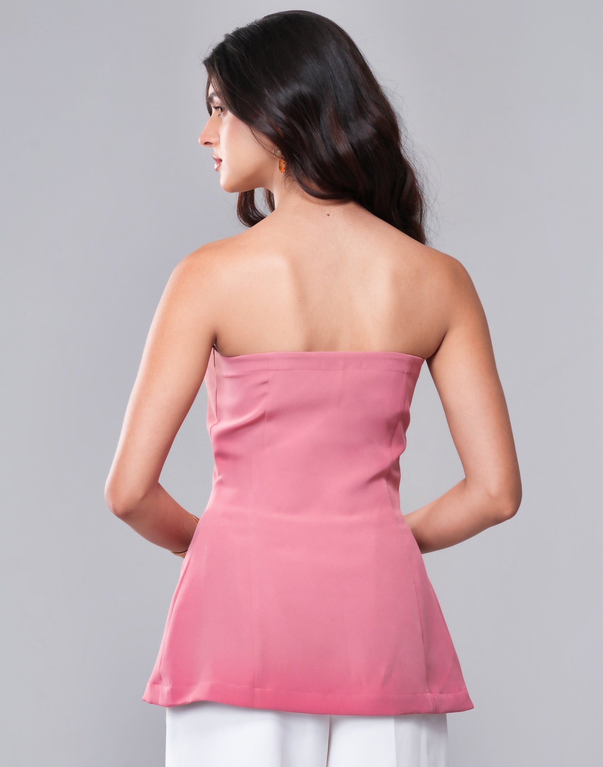 3D BUTTON OFF-SHOULDER CORDSET Label By Mohita