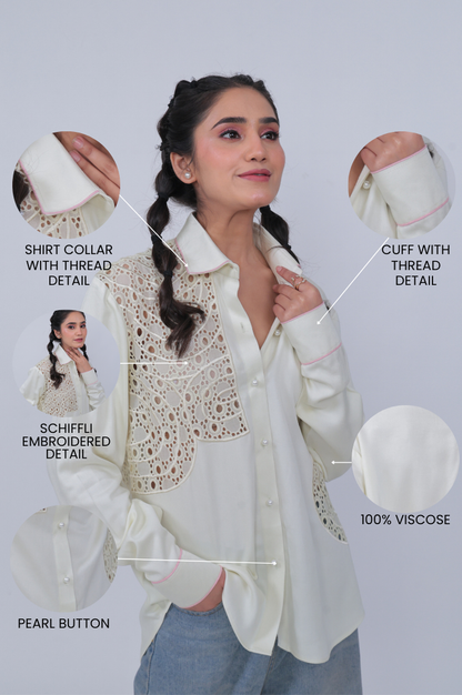 SCHIFFLI EMBROIDERED SHIRT
