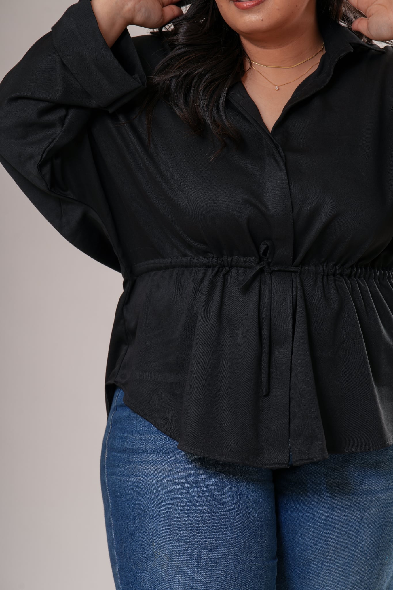 Drawstring Relaxed Shirt