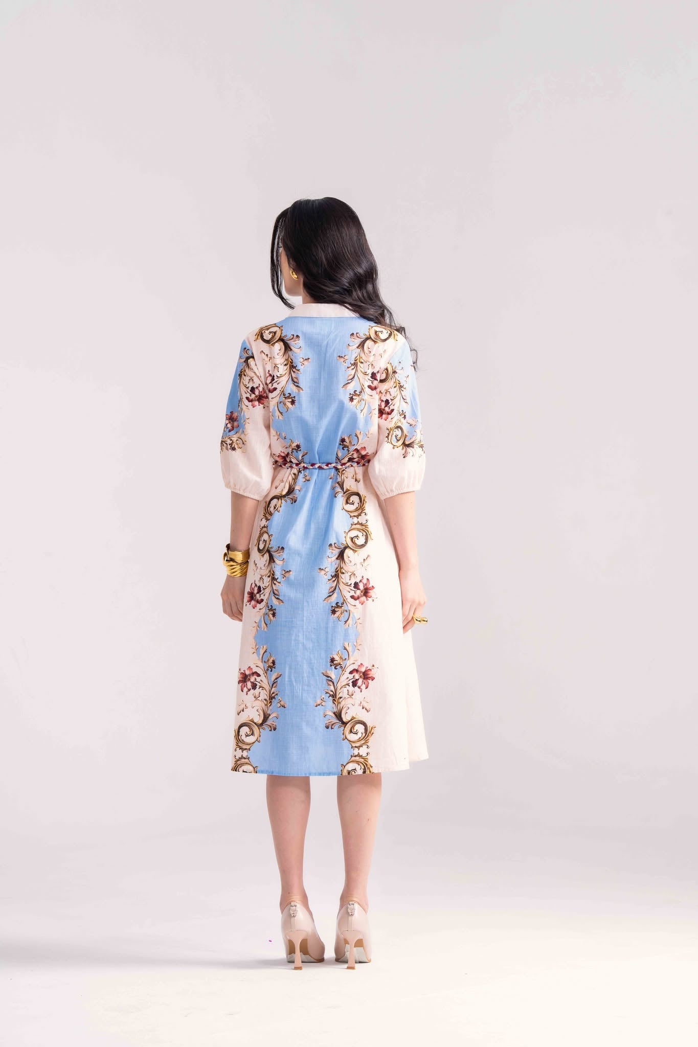 SOFT BLUE TIE DRESS Label By Mohita