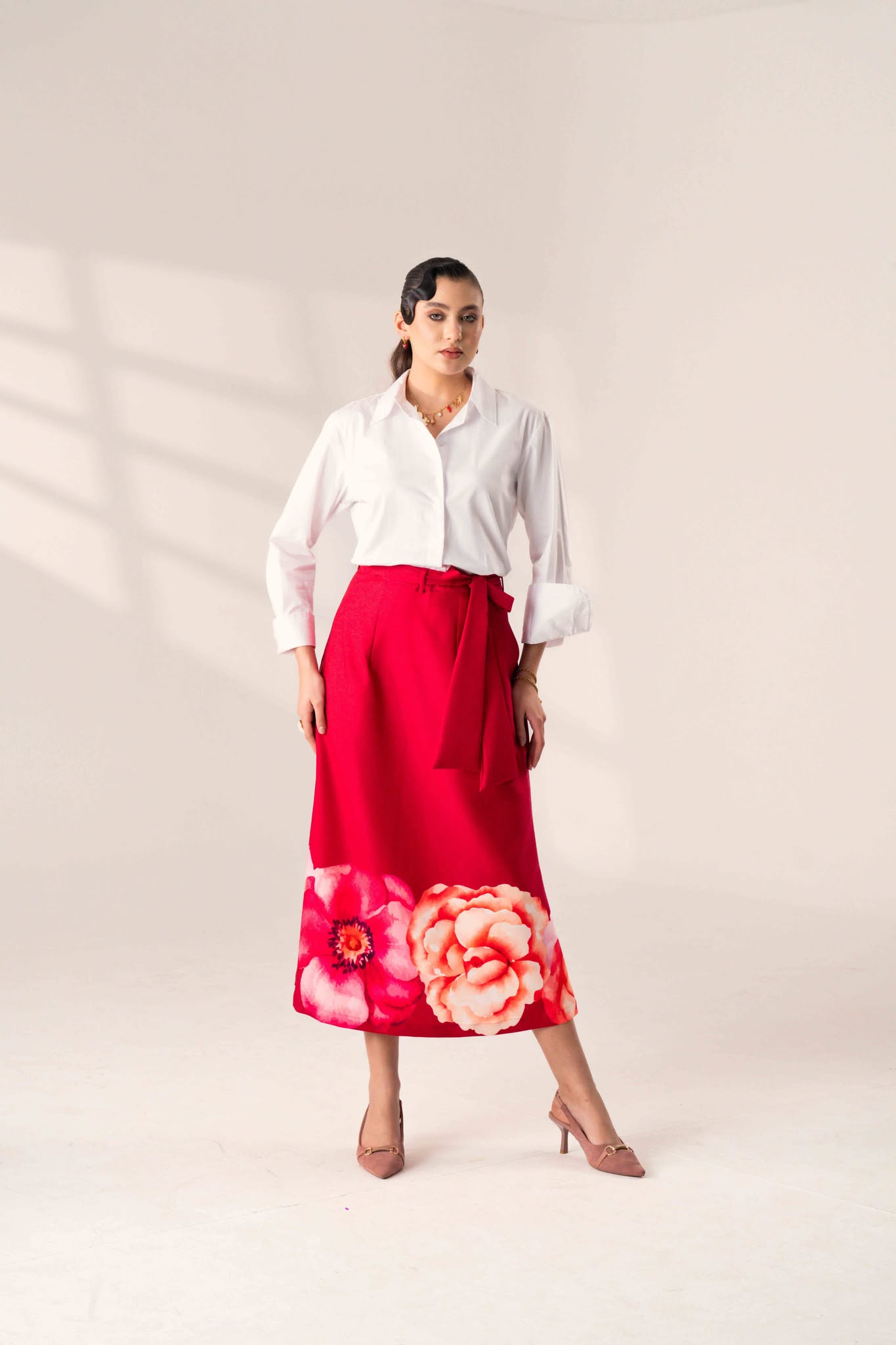 CRIMSON BLOOM  SKIRT Label By Mohita