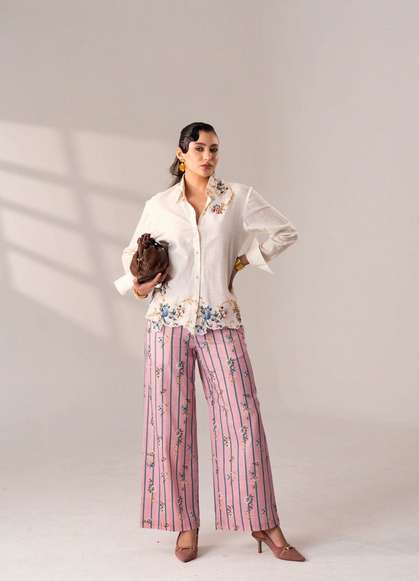 Bloomline Cotton Linen Co-ord Set | Label By Mohita