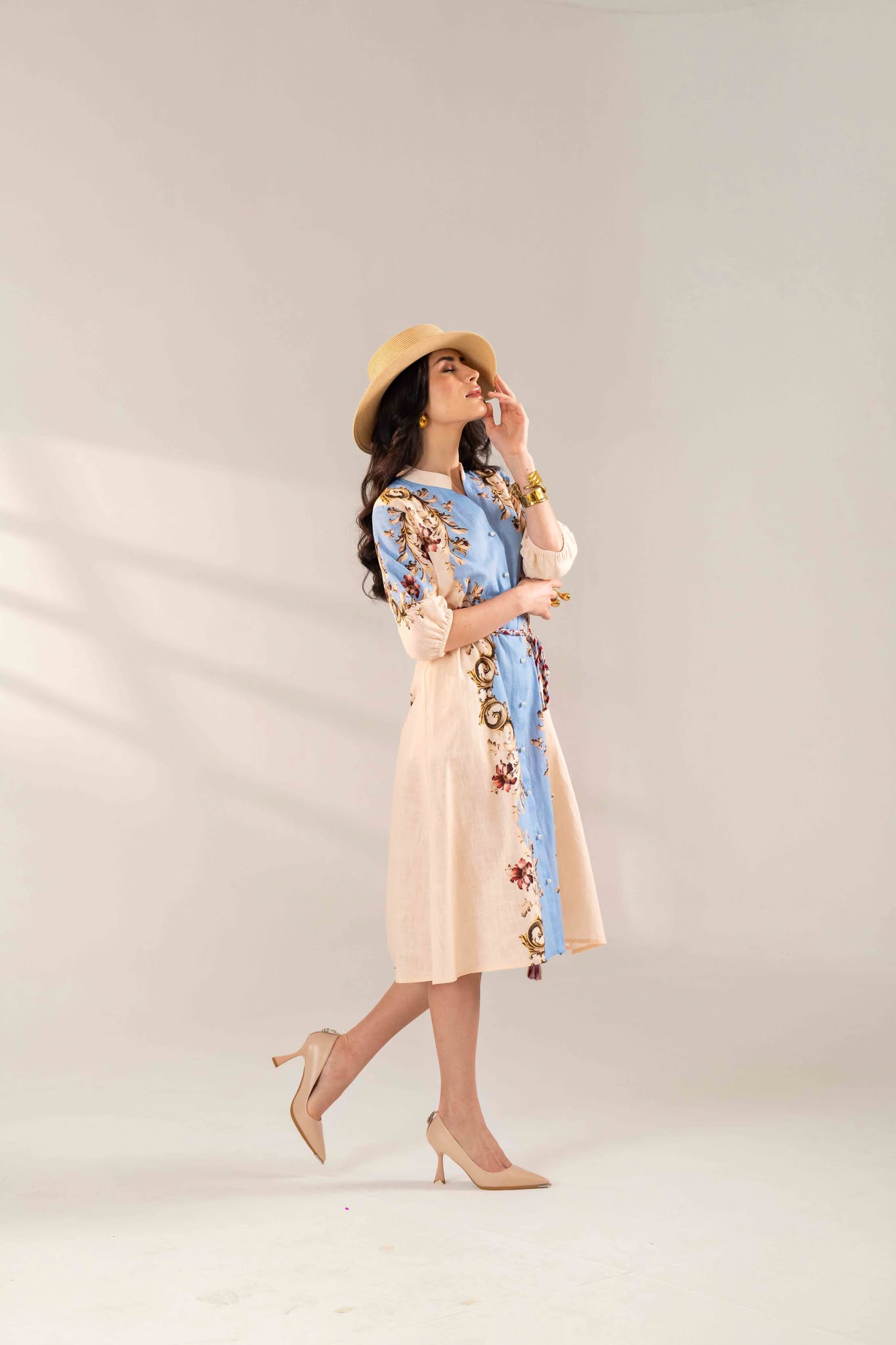 SOFT BLUE TIE DRESS Label By Mohita
