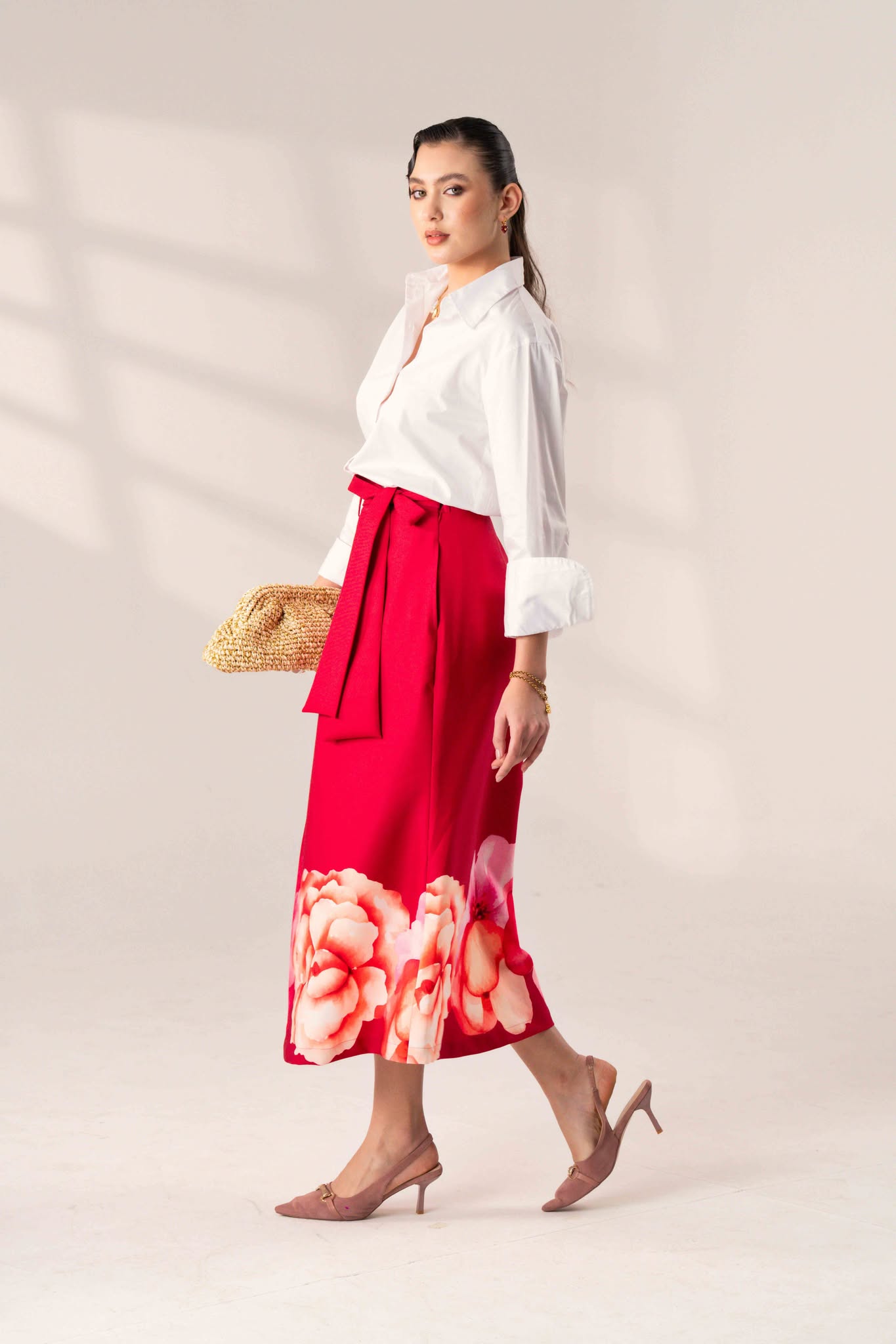 CRIMSON BLOOM  SKIRT Label By Mohita