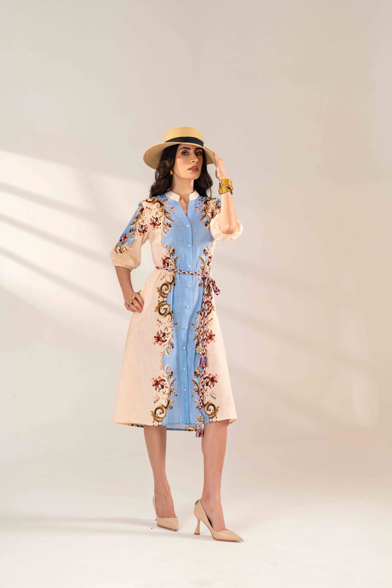 SOFT BLUE TIE DRESS Label By Mohita