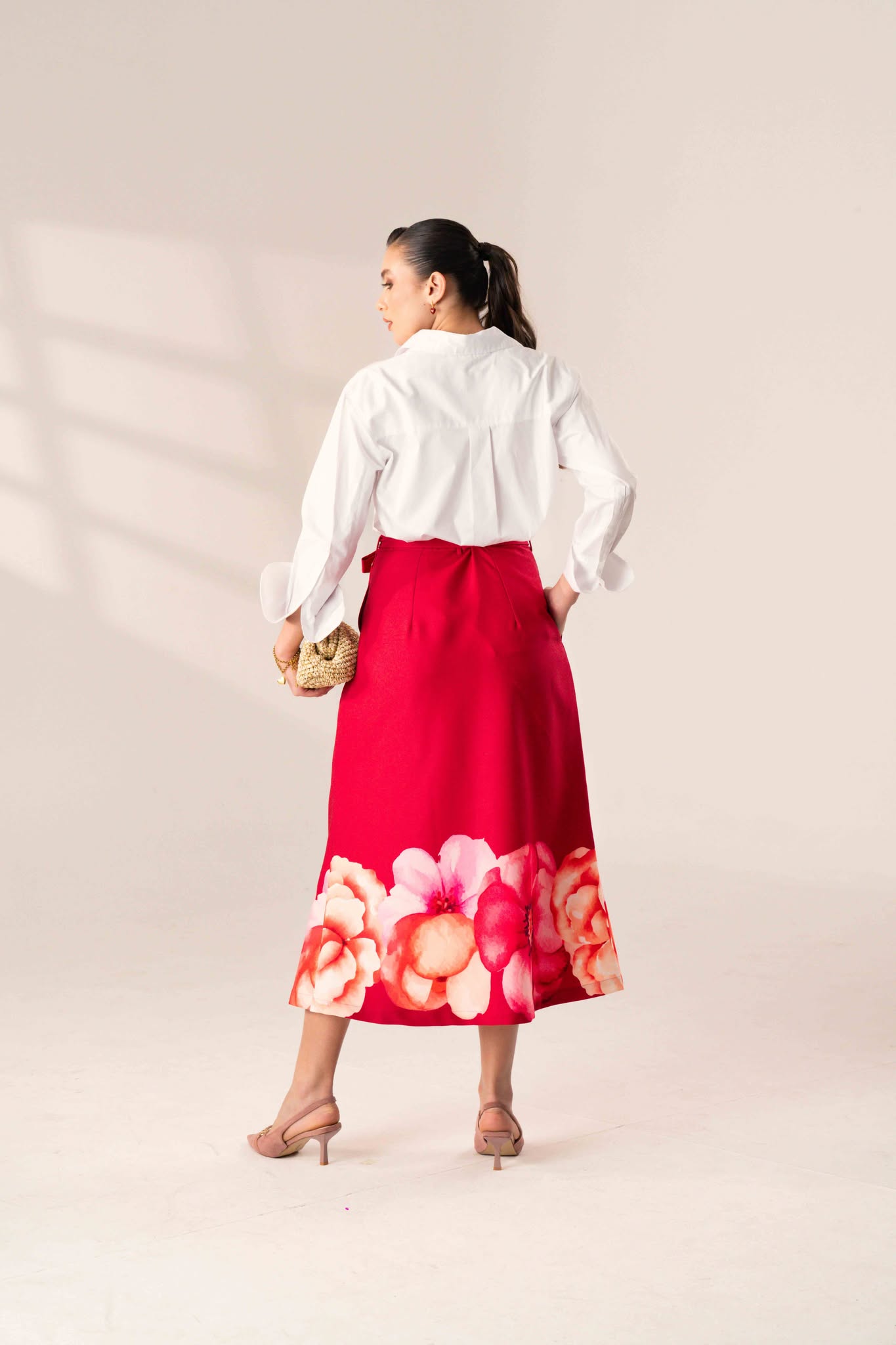 CRIMSON BLOOM  SKIRT Label By Mohita