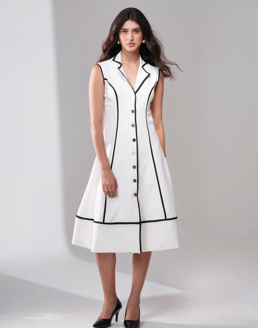 POWERLINE A-LINE DRESS Label By Mohita