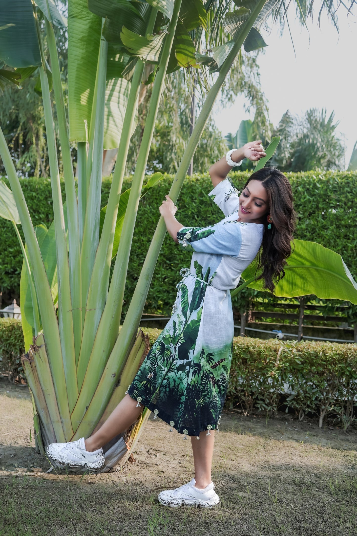 GREEN SAFARI DRESS