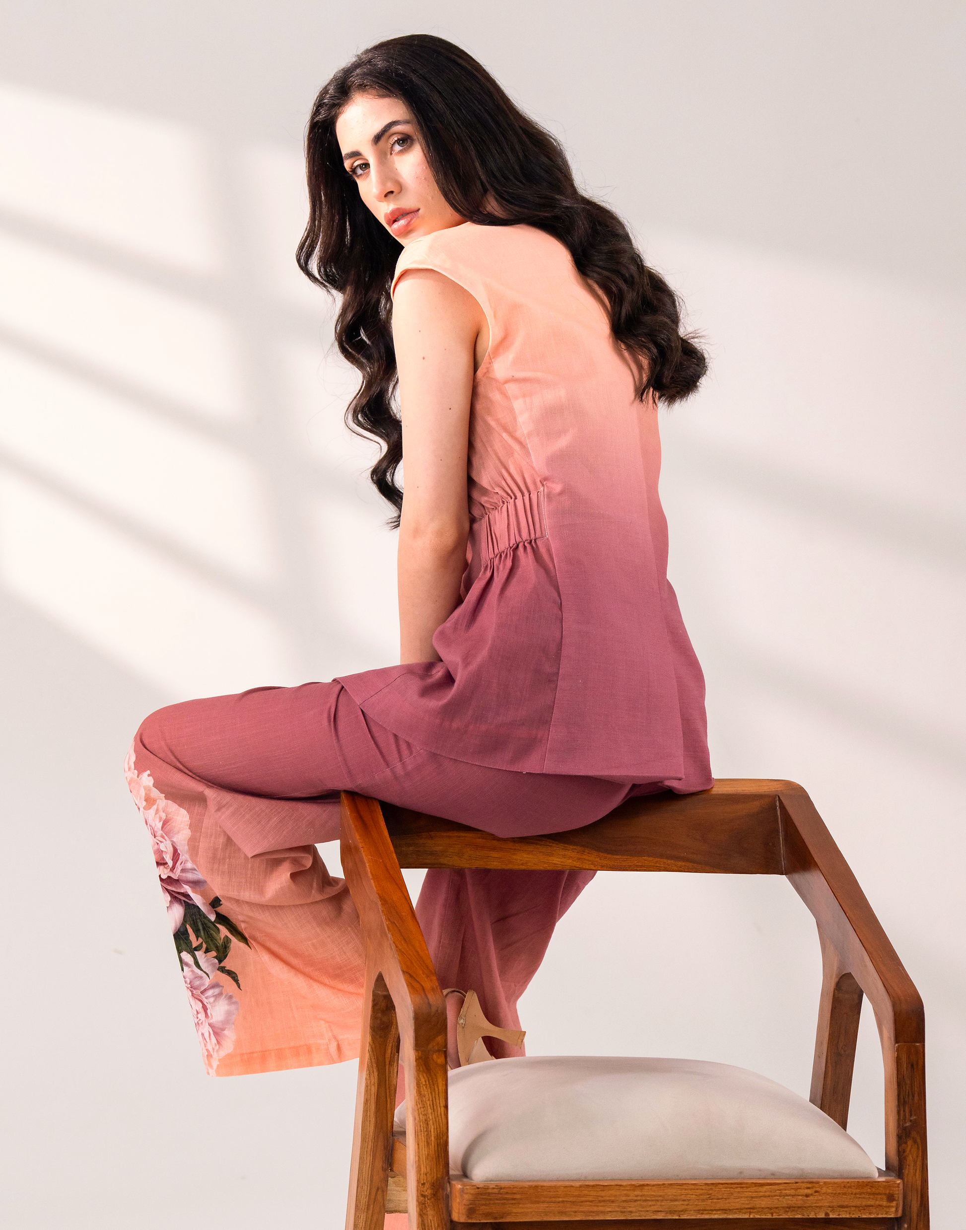 PEACH DUSK CORD SET Label By Mohita