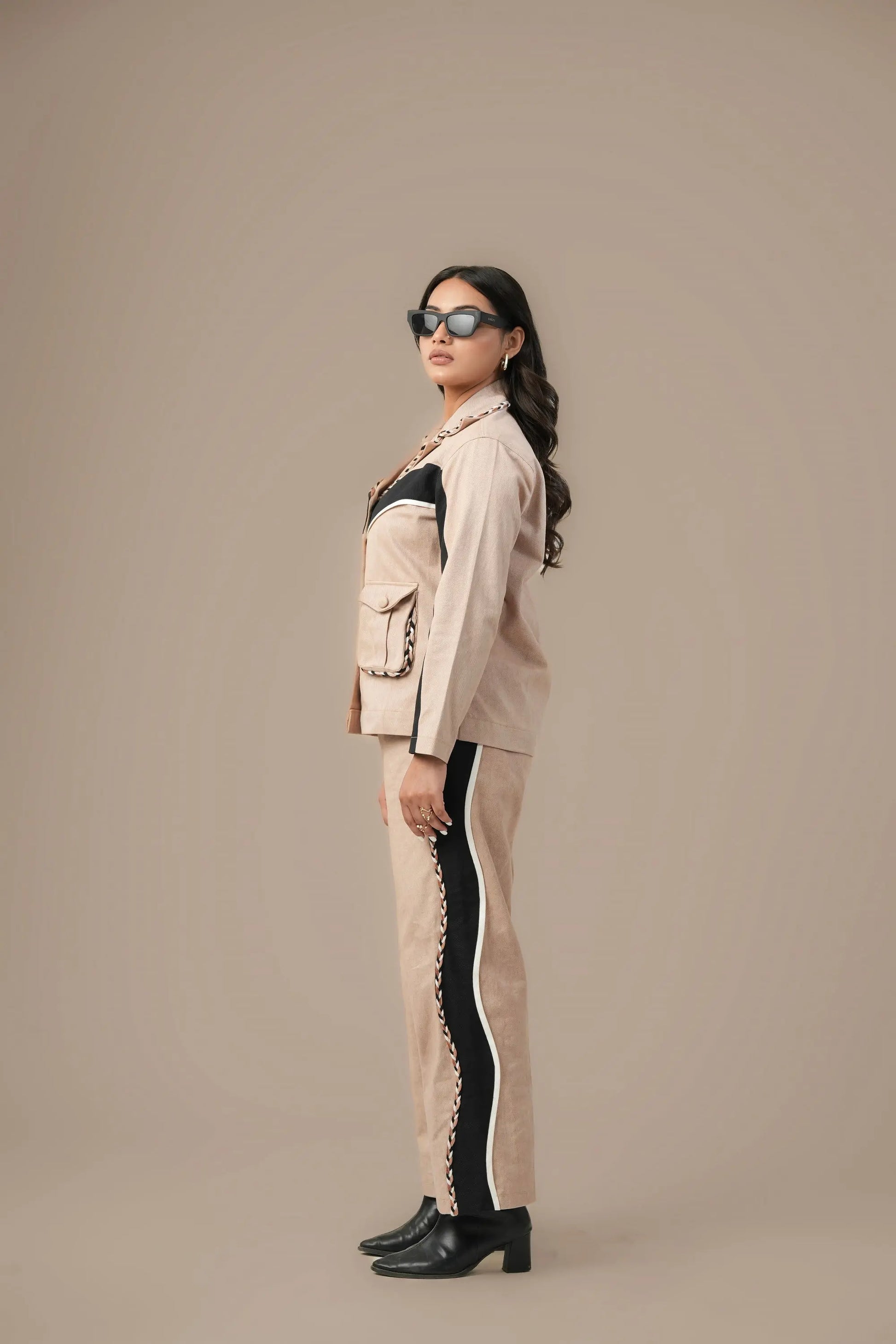 BEIGE BOUND CORD SET Label By Mohita