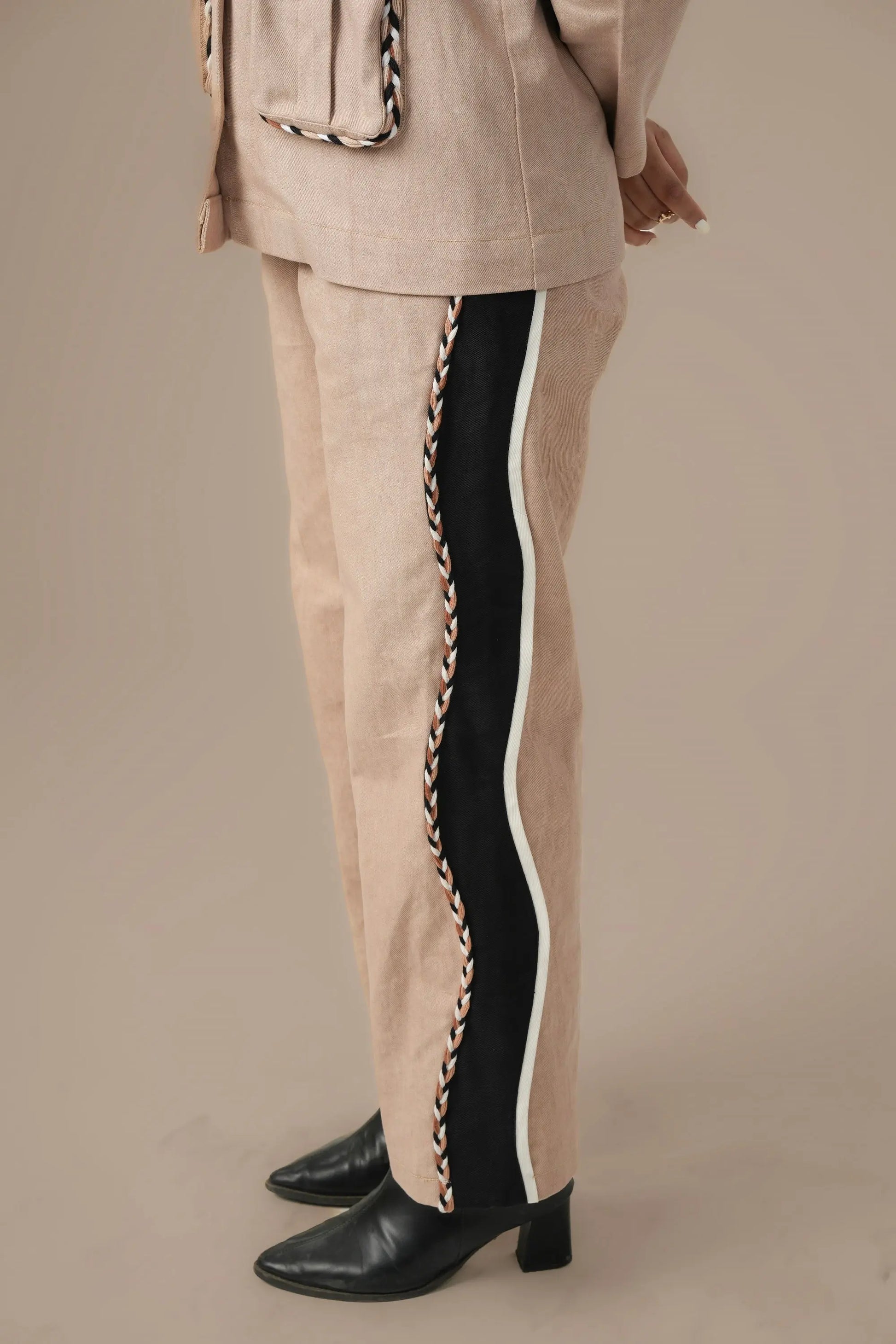 BEIGE BOUND CORD SET Label By Mohita