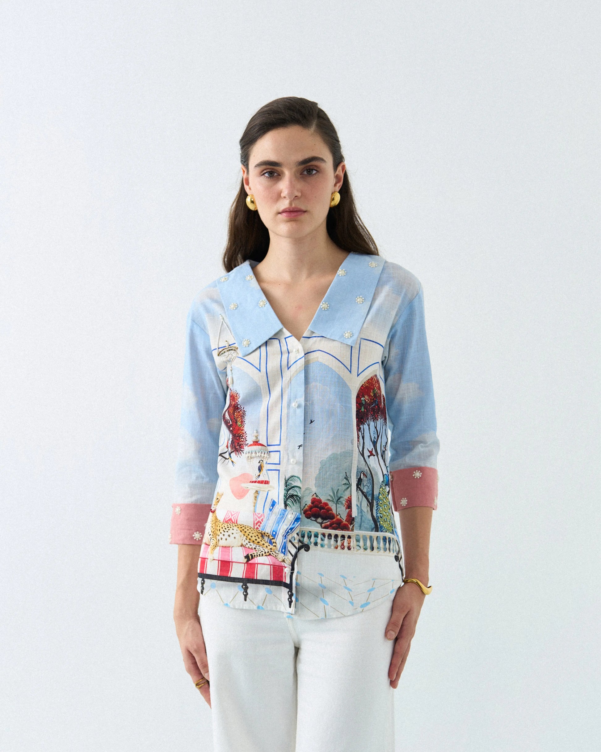 CHEETAH LOUNGE SHIRT Label By Mohita