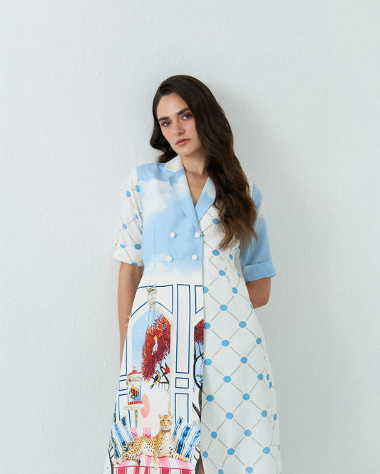 Cheetah lounge panel dress Label By Mohita