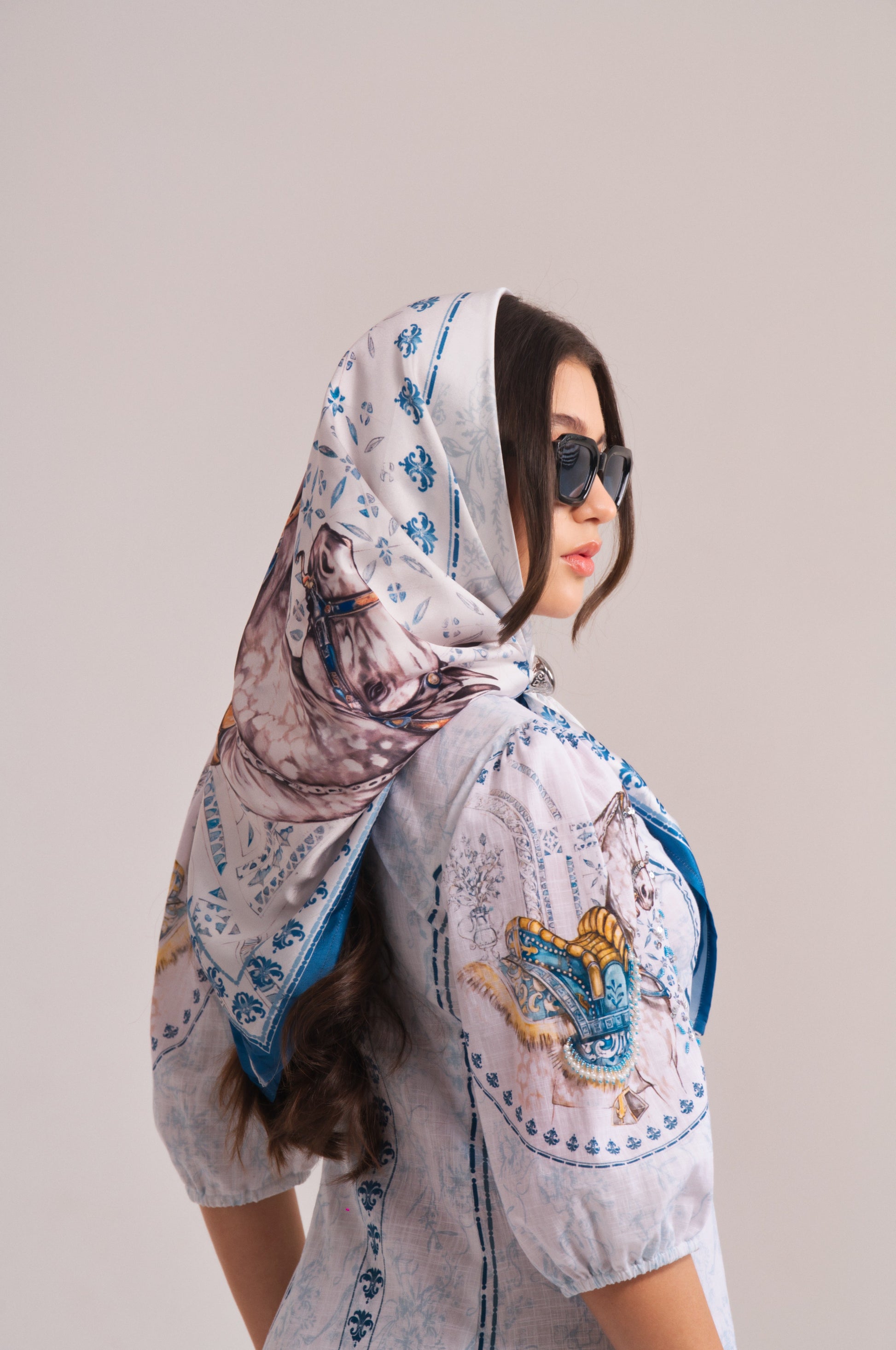 HERITAGE HORSE SCARF Label By Mohita