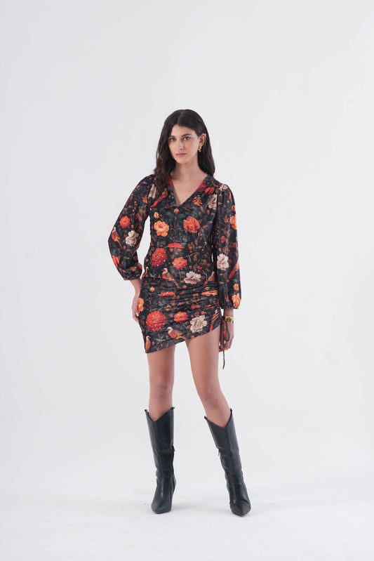 Noir velvet dress Label By Mohita