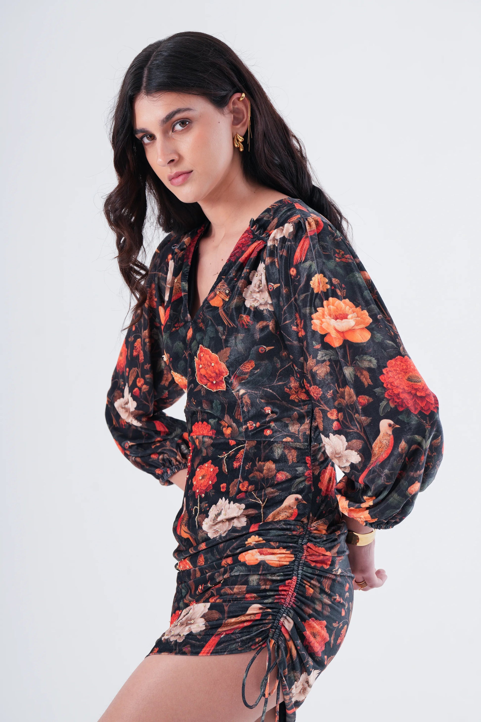 Noir velvet dress Label By Mohita