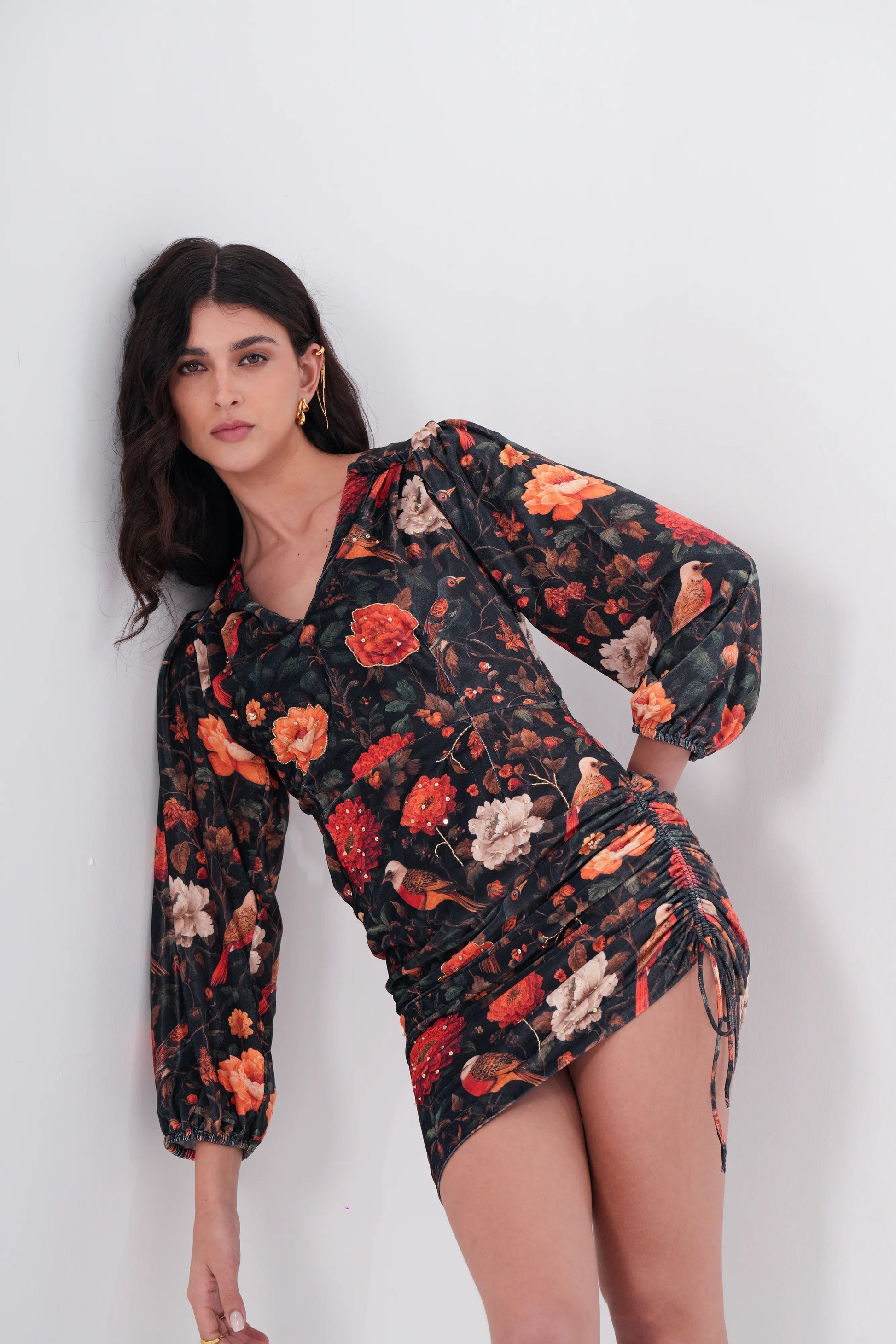 Noir velvet dress Label By Mohita