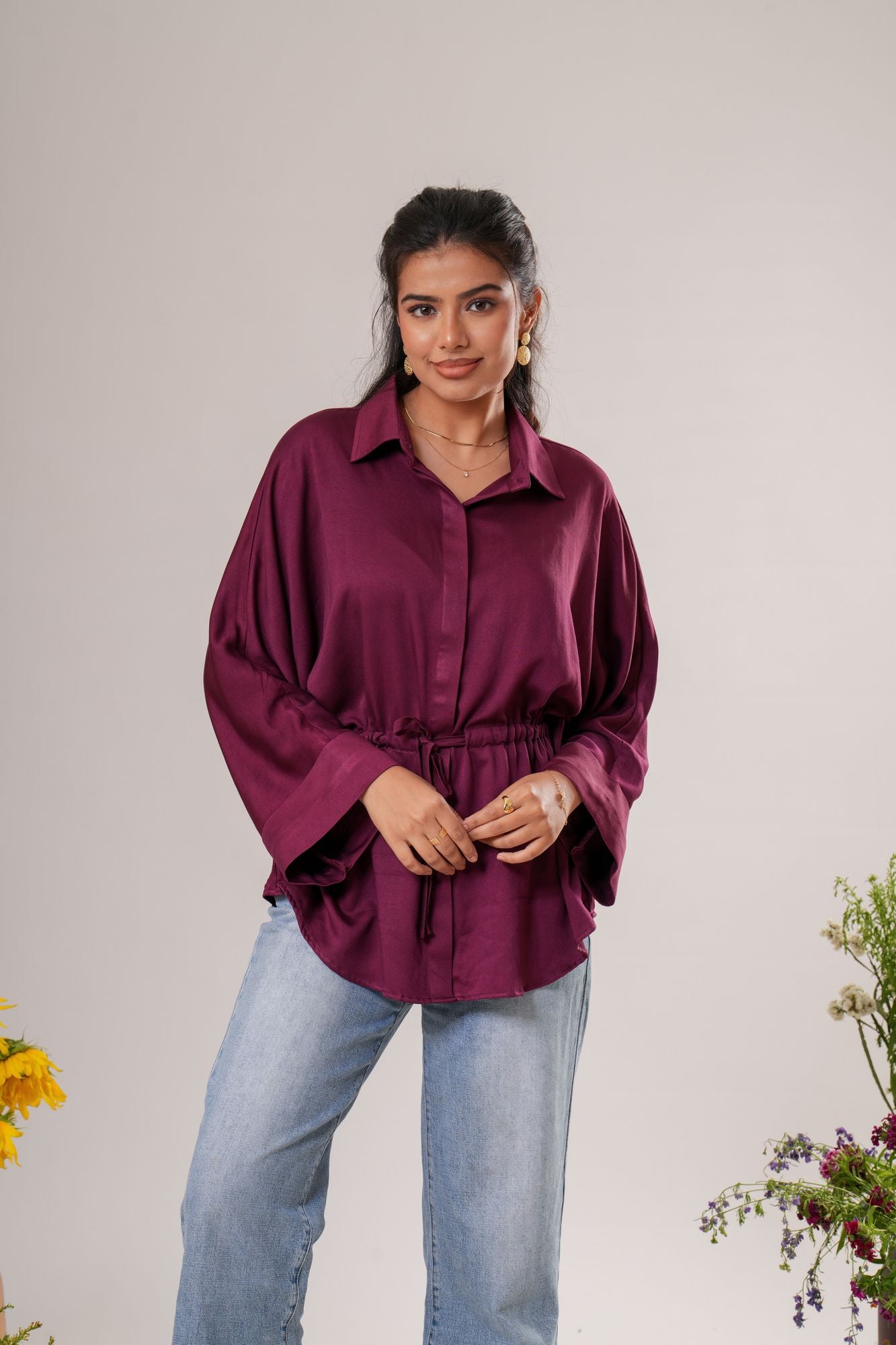 Drawstring Relaxed Shirt