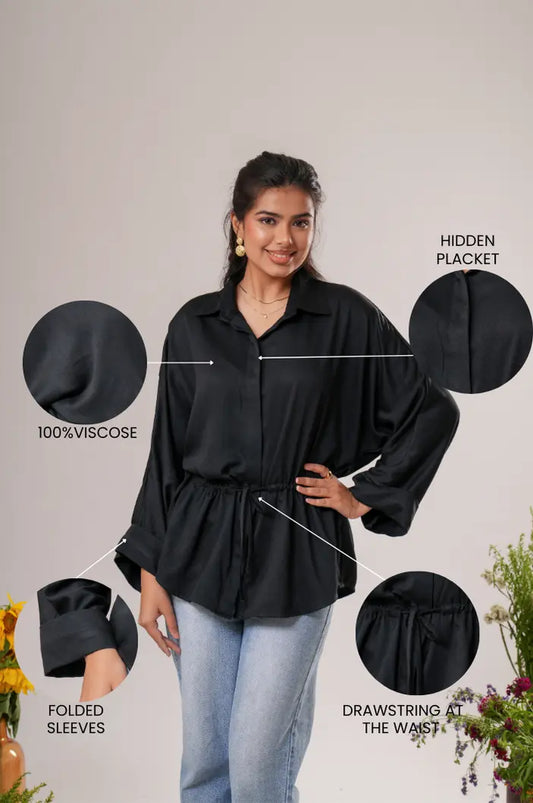 Drawstring Relaxed Shirt Label By Mohita
