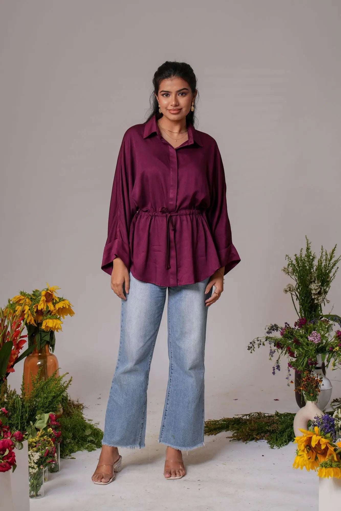 Drawstring Relaxed Shirt Label By Mohita