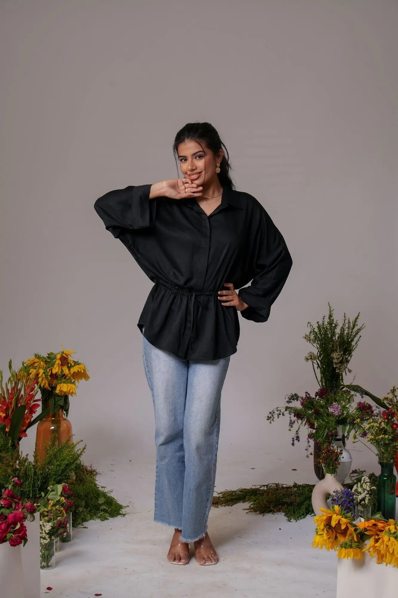 Drawstring Relaxed Shirt Label By Mohita