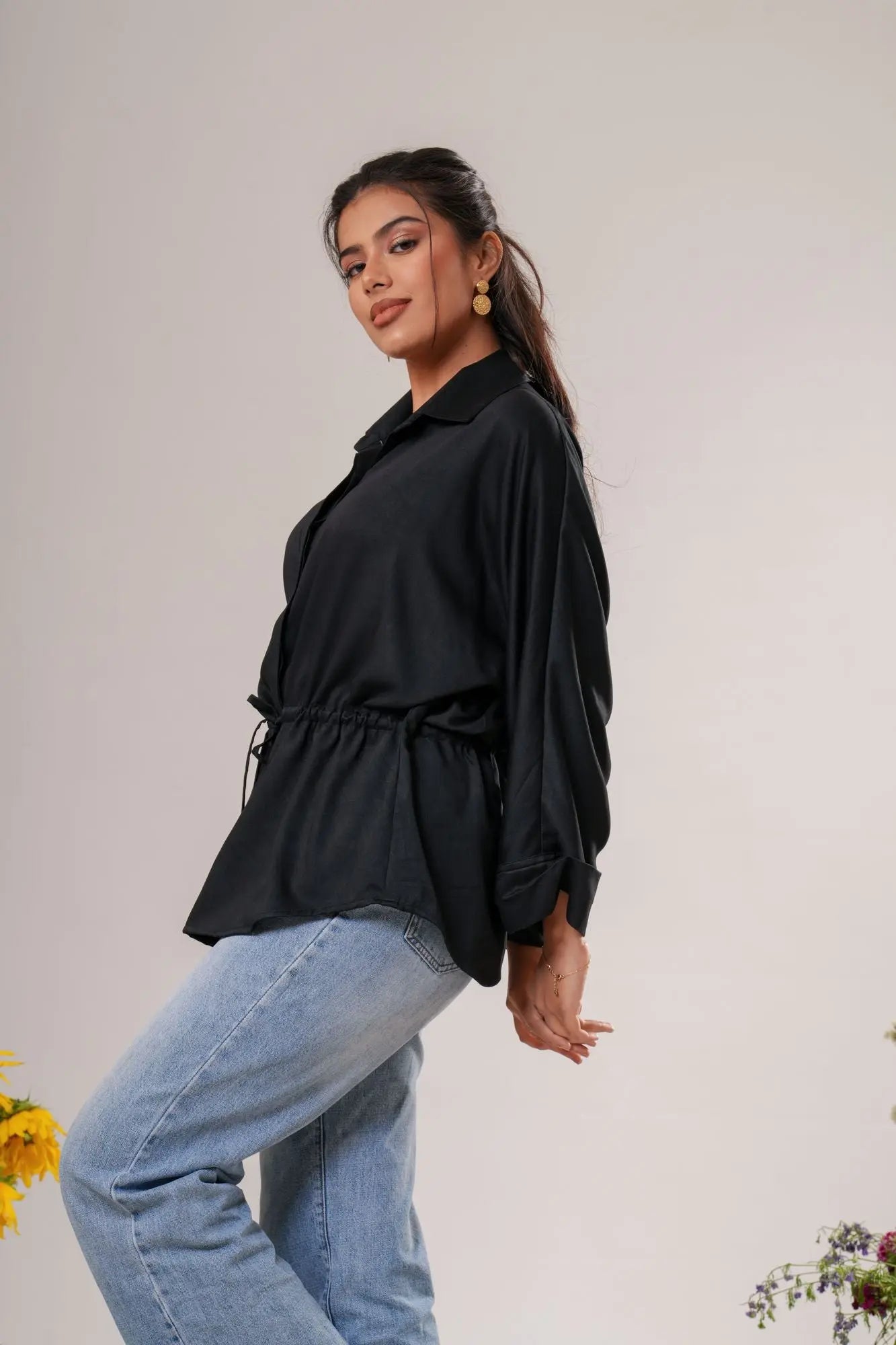 Drawstring Relaxed Shirt Label By Mohita