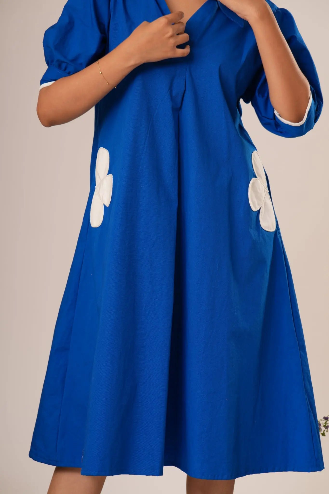 Flower Pocket A-line Dress Label By Mohita