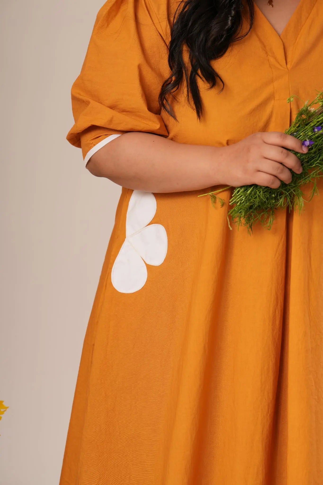 Flower Pocket A-line Dress Label By Mohita