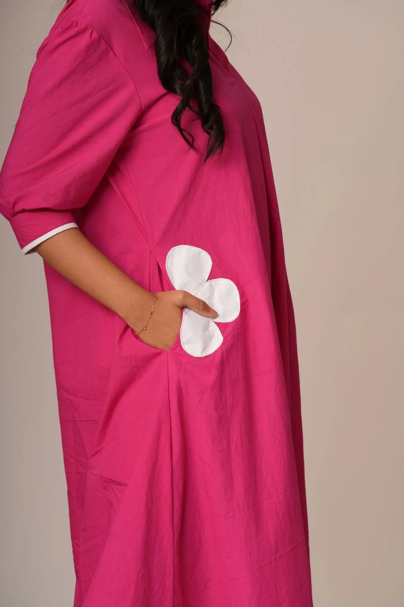 Flower Pocket A-line Dress Label By Mohita