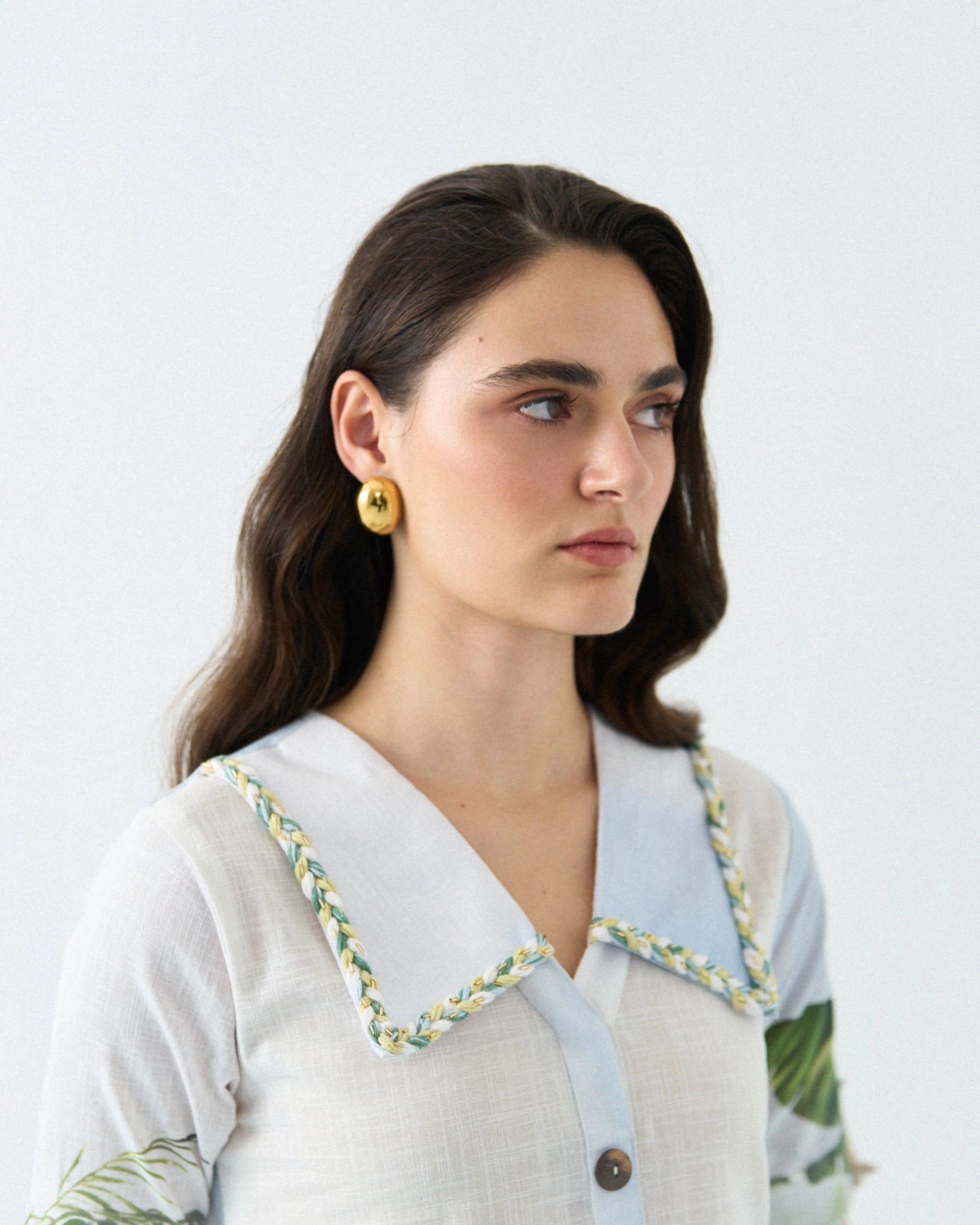 Green Safari A-Line Cotton Blend Dress | Label By Mohita Green Safari A-Line Cotton Blend Dress | Label By Mohita