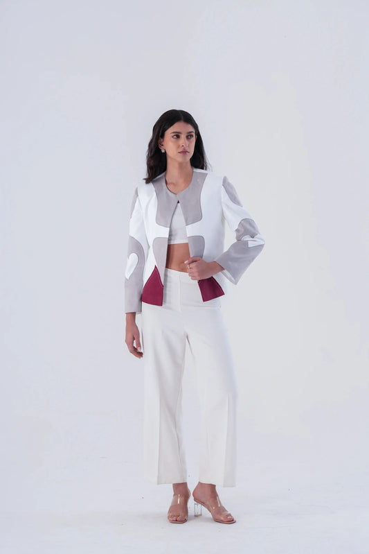 Heart sleeve suede jacket Label By Mohita