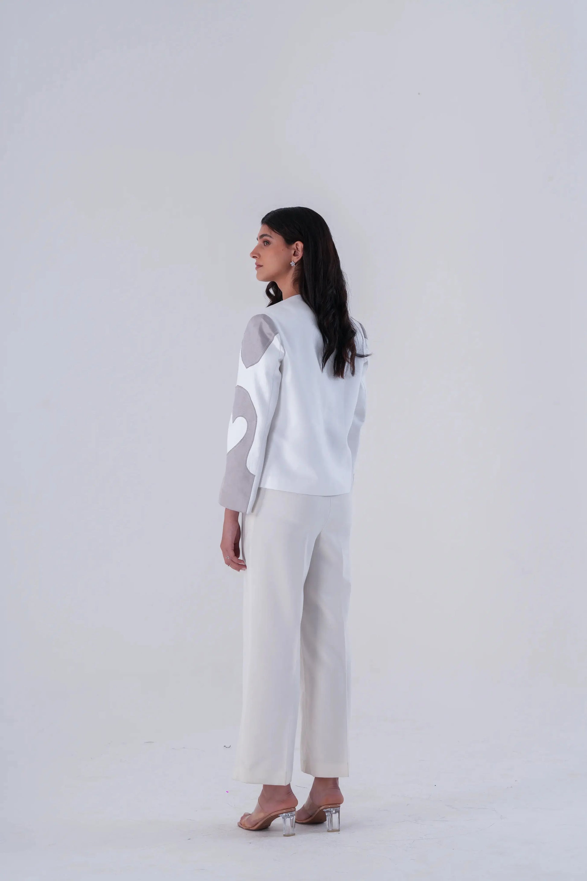 Heart sleeve suede jacket Label By Mohita